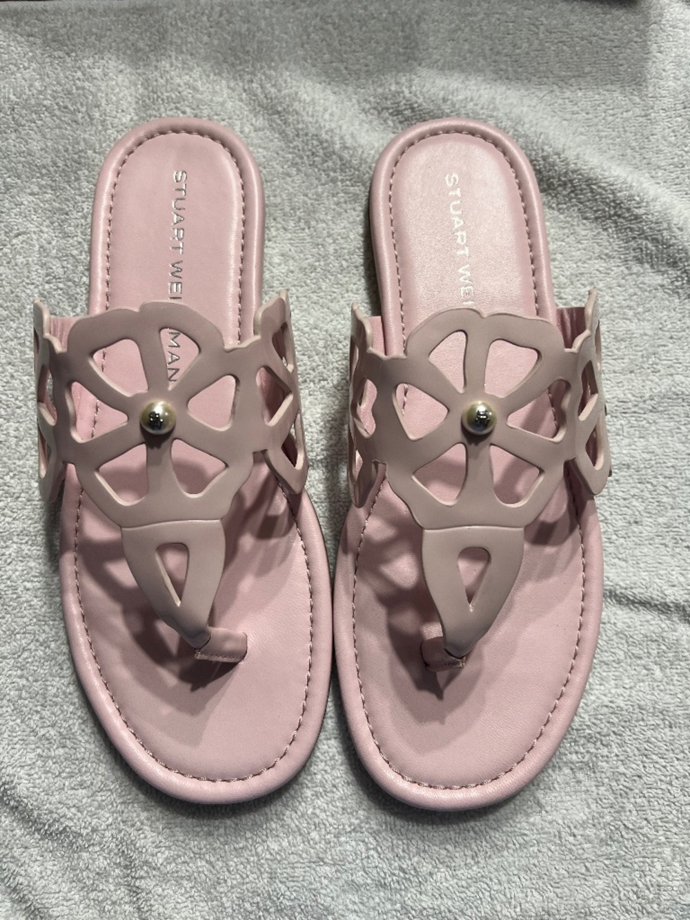 Stuart Weitzman Jasmine Cutout Sandal - Soft Rose